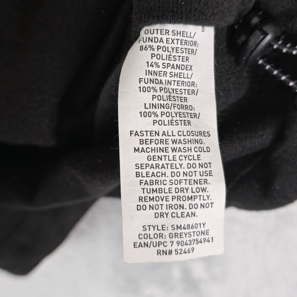 Swiss Tech Jacket Mens XL Gray Black Full Zip Soft Shell Windproof Fleece Lined - Picture 12 of 14